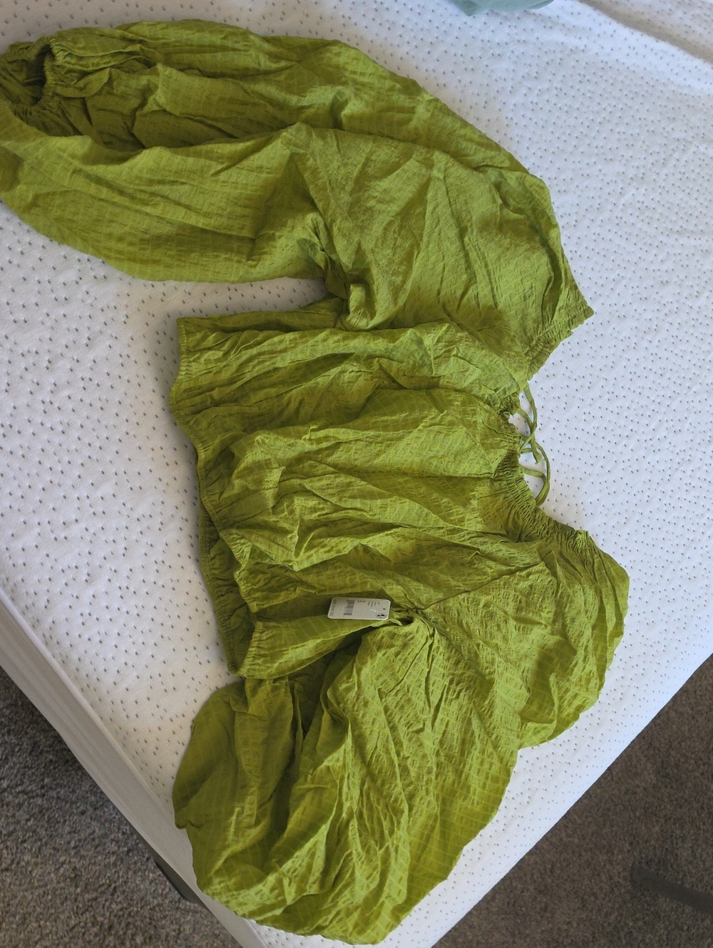 Free People Lime Green Lightweight Crinkle Robe